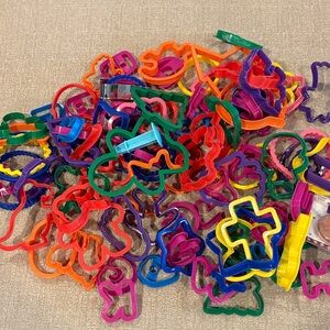 Assorted Multicolor Plastic Cookie Cutters - Fun Shapes